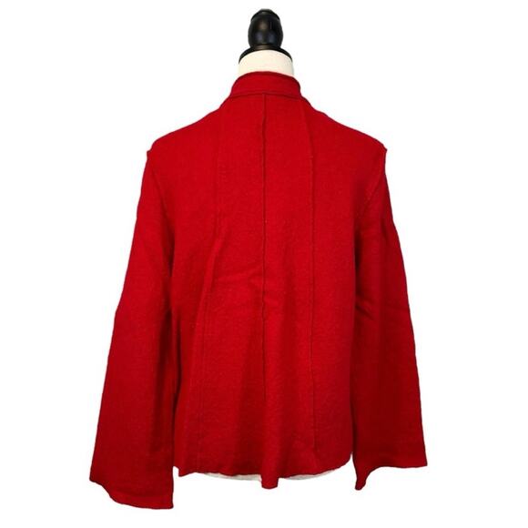 Coldwater Creek Red Felted Wool
Jacket Tattered Lagenlook Button Front Size XS - Picture 5 of 8